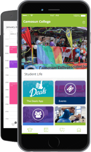 Camosun Student App home page